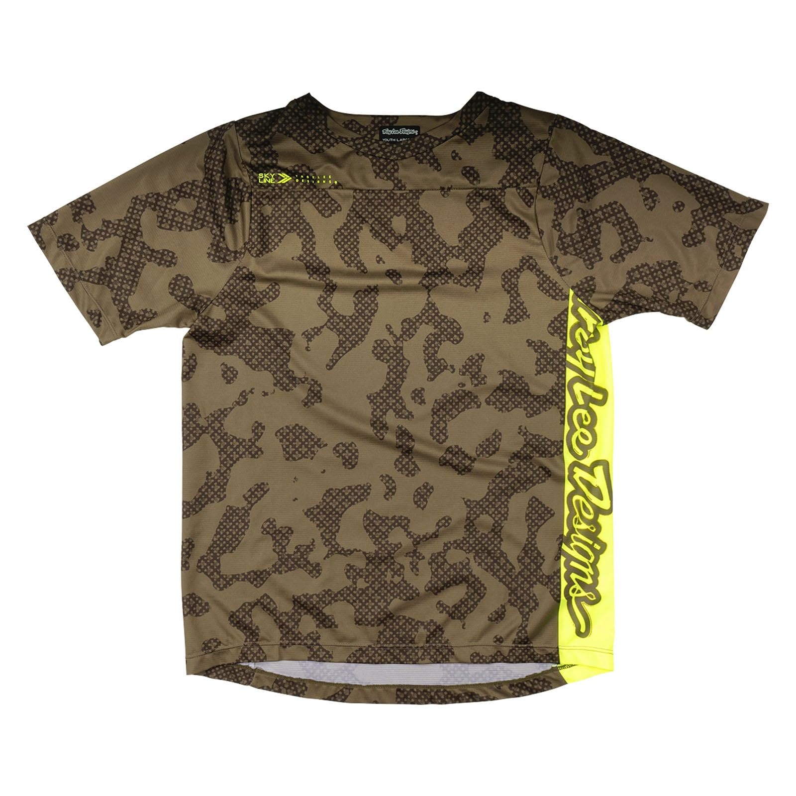 Troy Lee Designs Youth Skyline SS Jersey; SCRUBLAND Olive XL