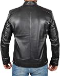 Decrum Leather Jacket Men - Cafe Racer Style Real Lambskin Leather Jackets for Mens