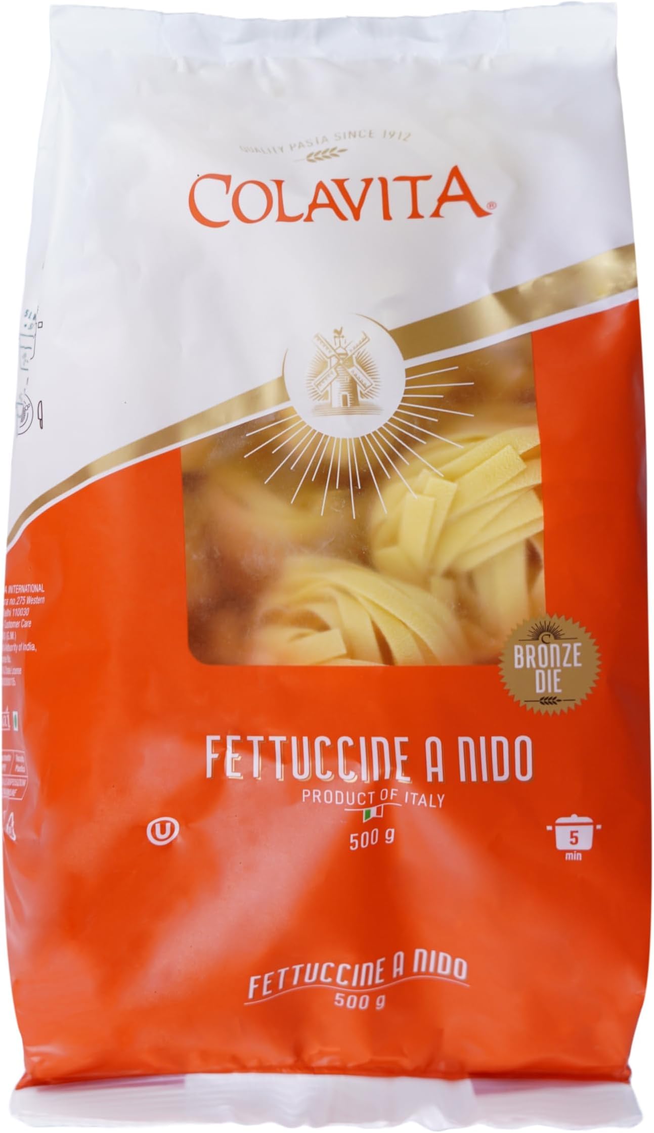 Colavita Fettuccine Pasta 500 g | Durum Wheat Pasta | Imported From Italy