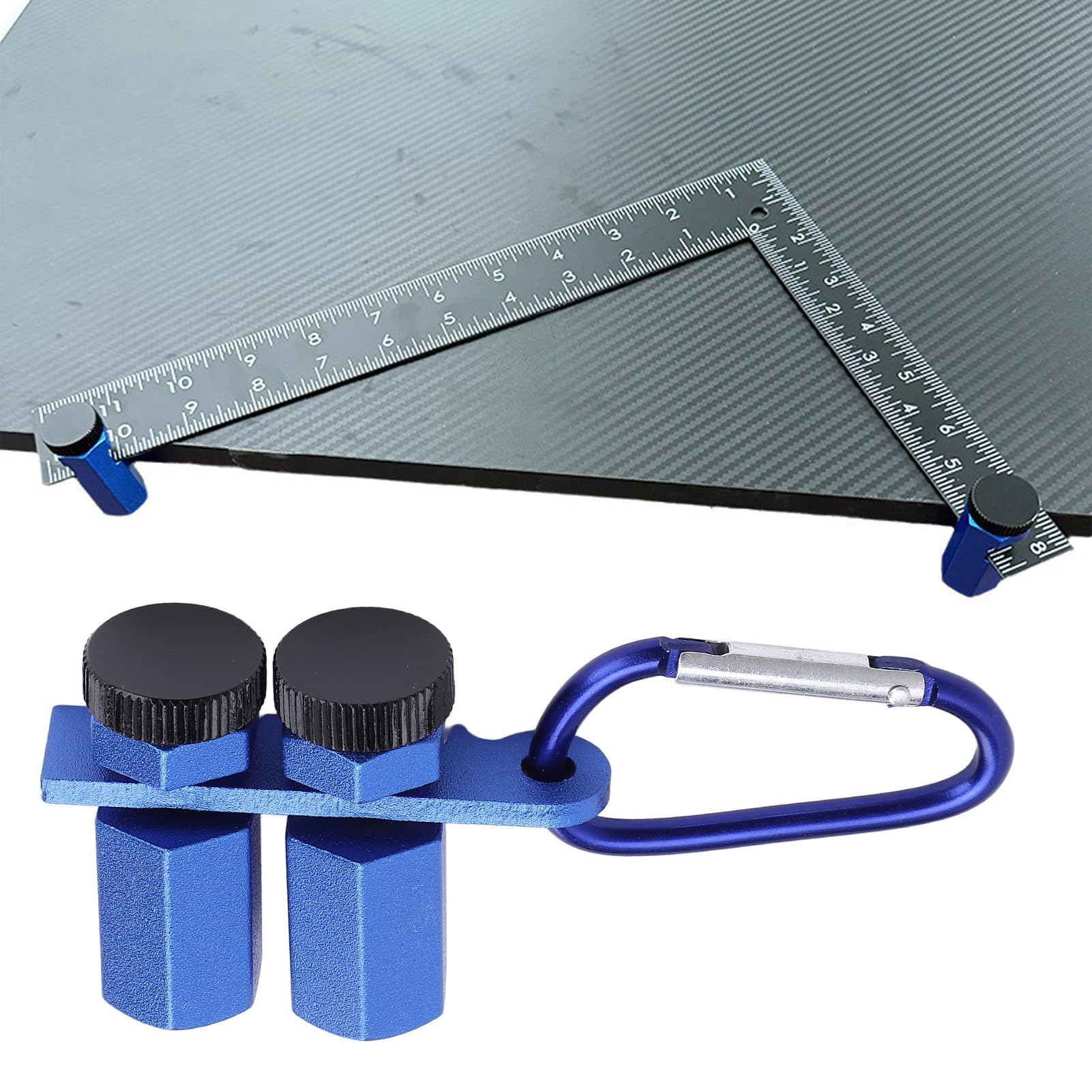 Tall Stair Gauge, Strumento di layout in lega in metallo in lega di alluminio con rafter e supporto, arresto quadrato non di slittamento per inquadratura quadrata