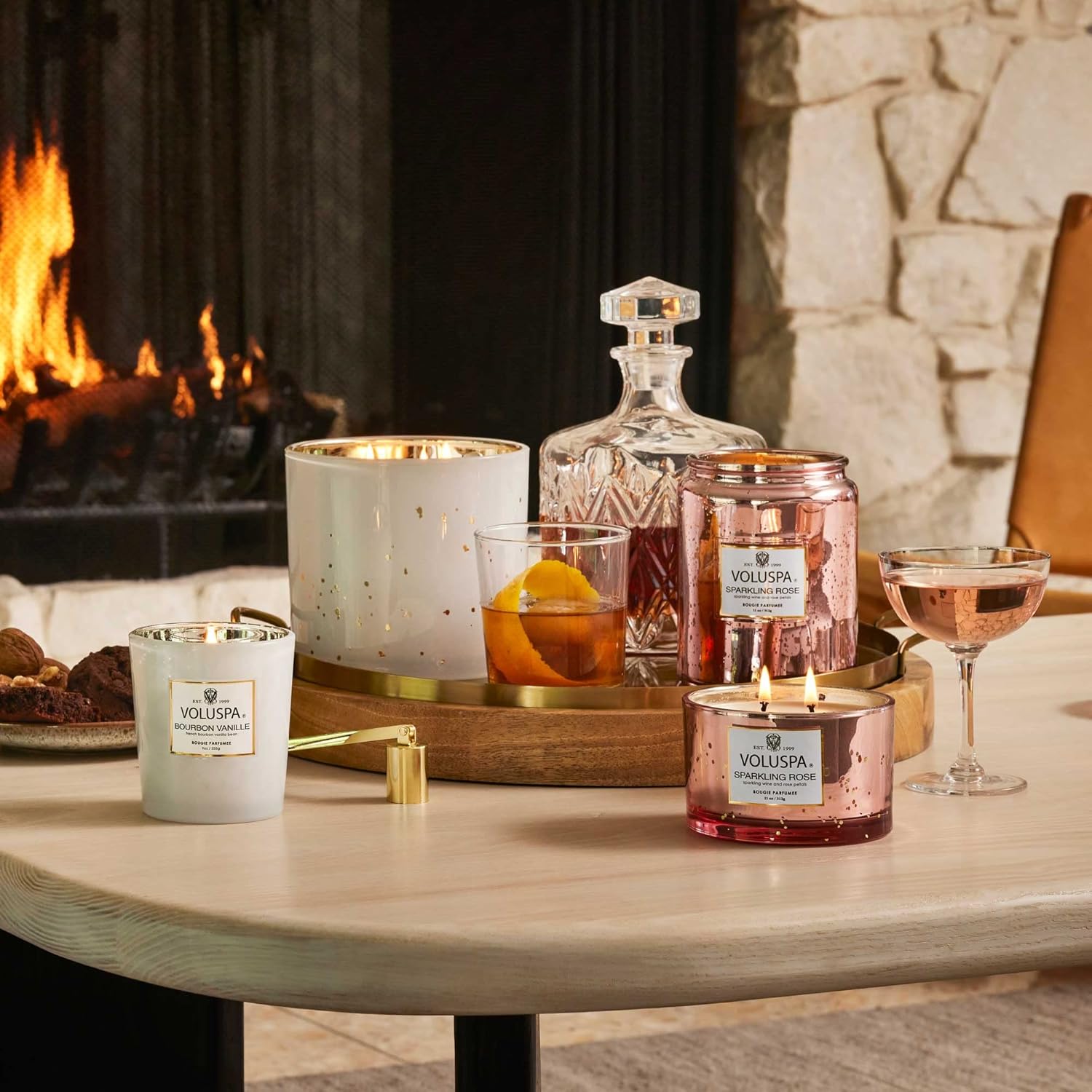 Voluspa Sparkling Rose, Large Candle Jar, 18 oz, 100 Hour Burn Time, All Natural Wicks and Coconut Wax for Clean Burning, Vegan, Poured in the USA - Image 4