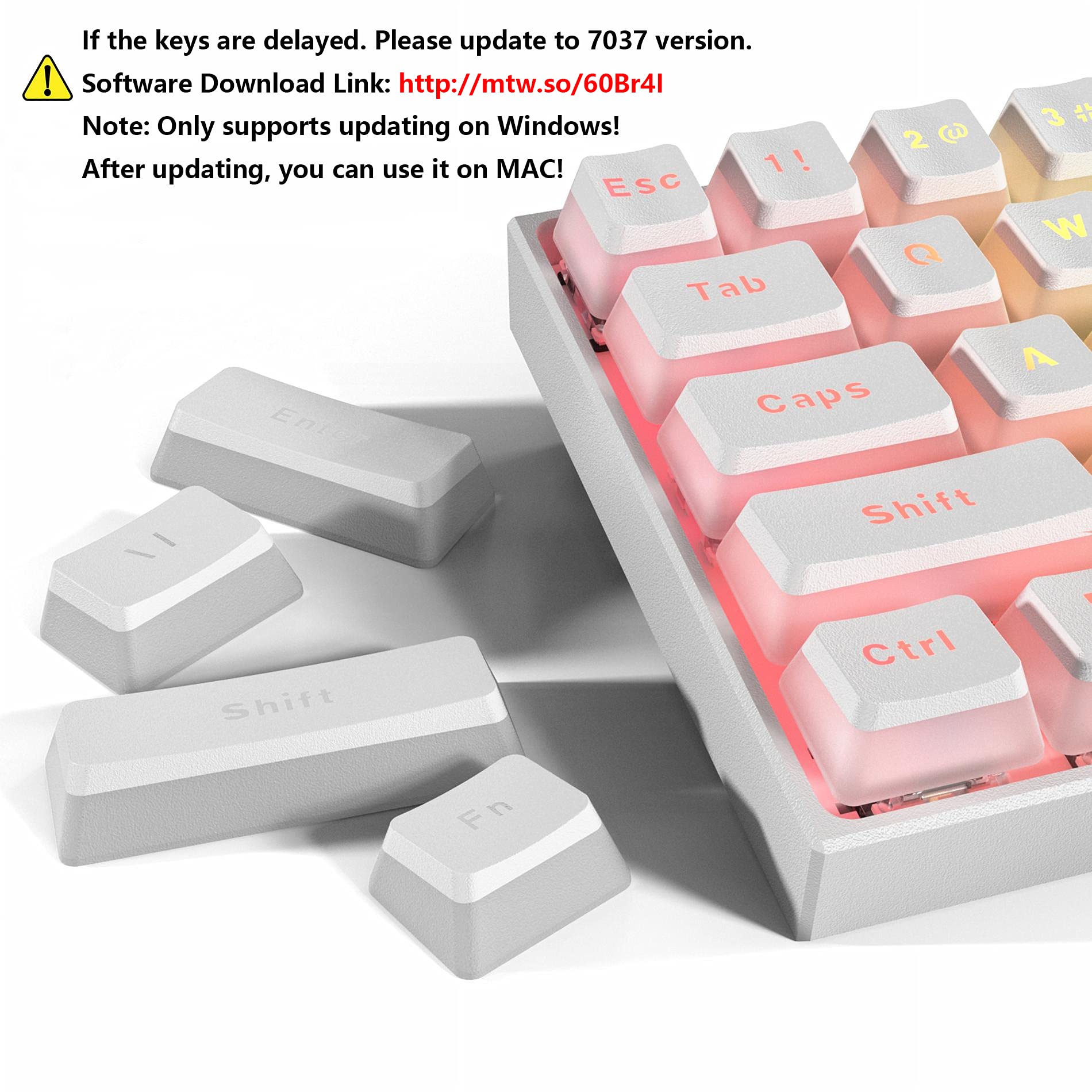 Buy GK GAMAKAY MK61 Wired Mechanical Keyboard, Keys Compact Keyboard