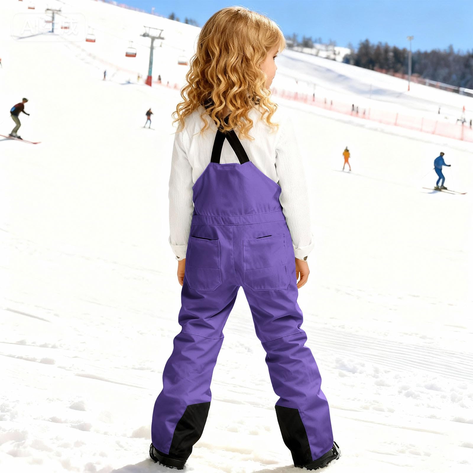 XINYUNZU Schneehose Kinder Skihose Wasserdicht Softshellhose Latzhose Gefütterte Winterhose 4-13 Jahre