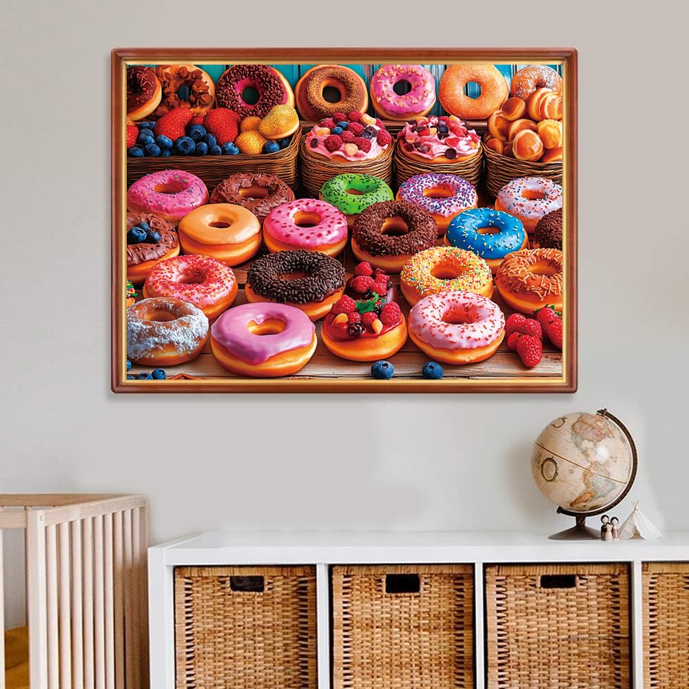 Jigsaw Puzzles for Adults 1000 Piece Flavor Donuts 27.56 x 19.69 Inch Jigsaw Puzzle for Adults Educational Game 1000 Pieces Puzzles for Adult - Image 2