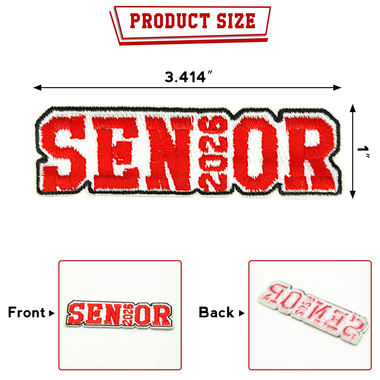 Class Of 2026 Iron On Patches - Embroidered Graduation Appliques For Backpacks, Hats, Jackets (3 Inch) - View #4