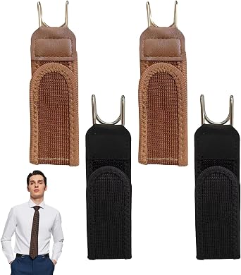 4 PCS Buckleless Belt for Men, Adjustable No Buckle Belts for Men, Durable Metal Hook Elastic Belt for Outdoor, Work Black, Brown