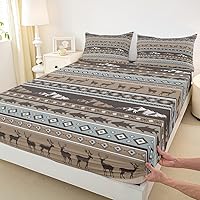 Vista 202 de jejeloiu Sea Turtle Sheet Set Ocean Creature Themed Sheets with Deep Pocket Fitted Sheet Sea Underwater World Bed Sheets Set Bed Reptile Tortoise