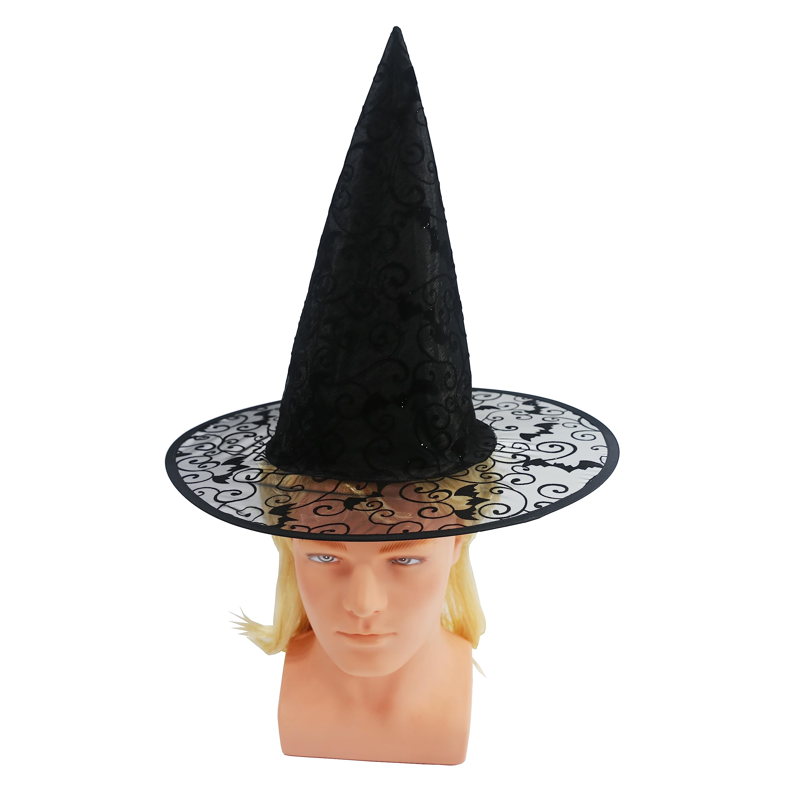 Hooin Halloween Witches Hat - Halloween Spiderweb Witch/Wizard Party Hats. Pack of 2 (Black & Purple) - Image 4