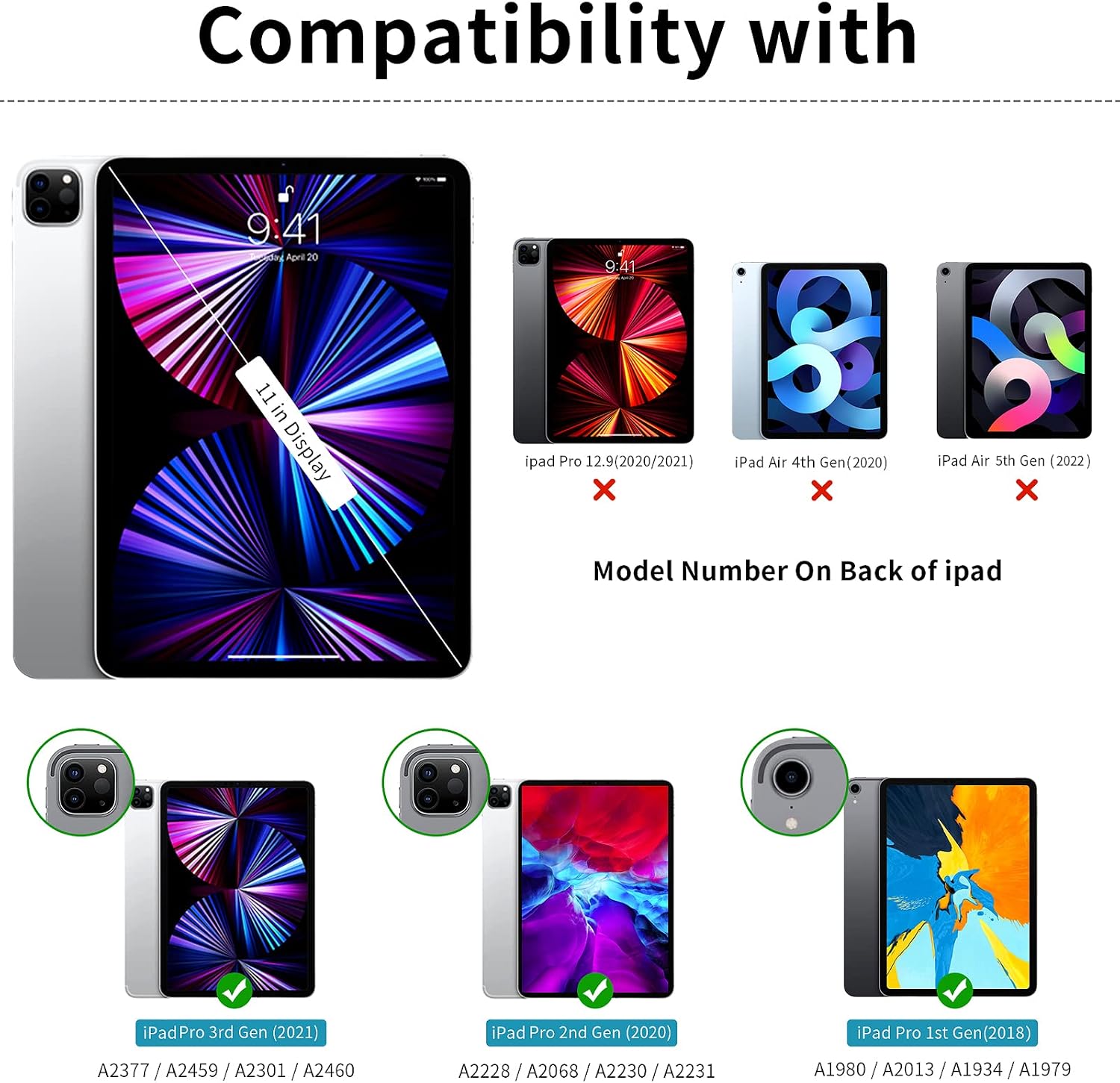ZOYU Case for iPad Pro 11 Inch 4th/3rd/2nd/1st Generation 2022/2021/2020/2018 - Image 3