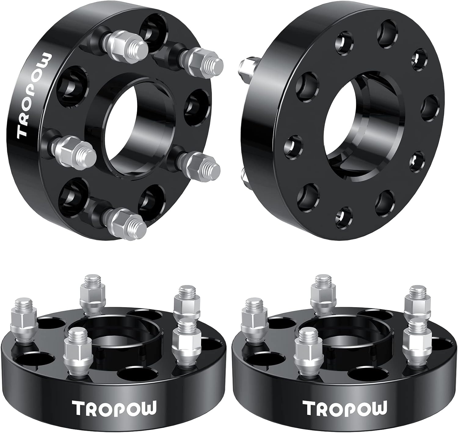 5x5.5 Wheel Spacers Compatible with 2012-2018 Ram 1500, 1.5" Forged Hub Centric M14X1.5 Stud Hub Bore 77.8mm