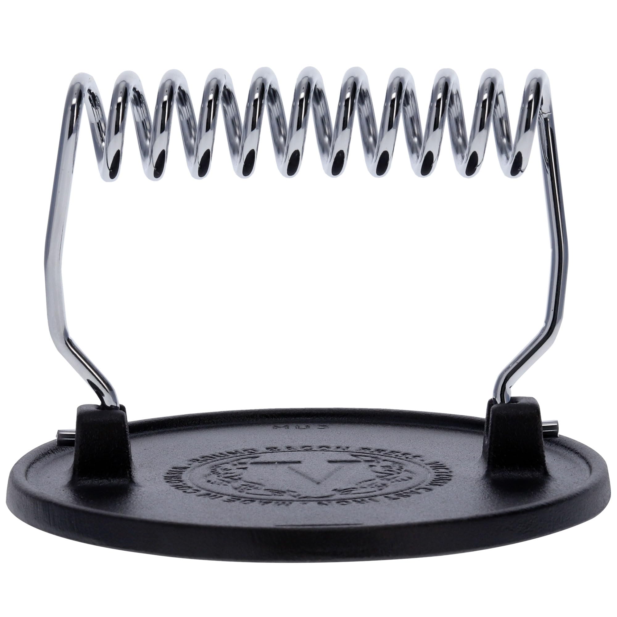 VICTORIA Smash Burger Press, Pressa per Hamburger in Ghisa Stagionata 16,5 cm per Carne da Barbecue, Manico Resistente al Calore, Senza PTFE
