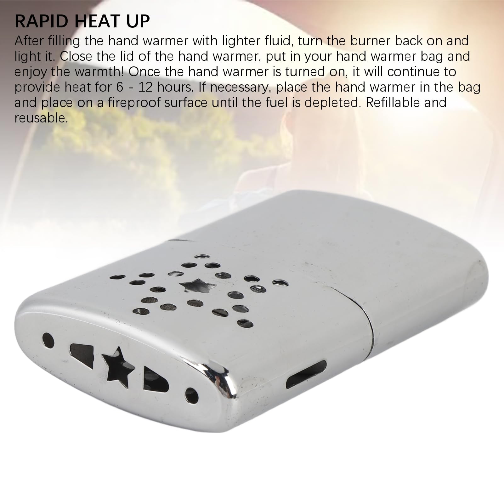 Chauffe-mains Rechargeable Portable - Pour Camping Extérieur, Chauffe Rapide, Neuf