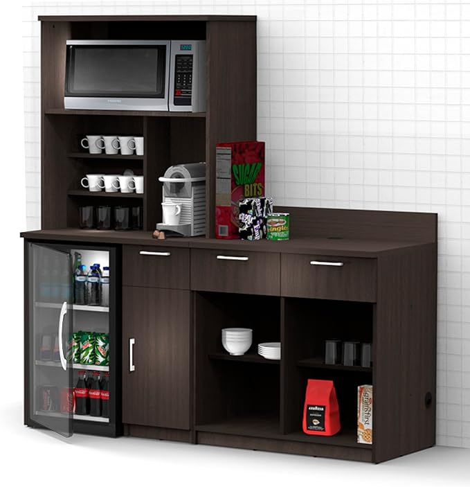 BREAKtime Coffee Break Lunch Room Furniture Buffet Tea & Coffee Bar Color Espresso