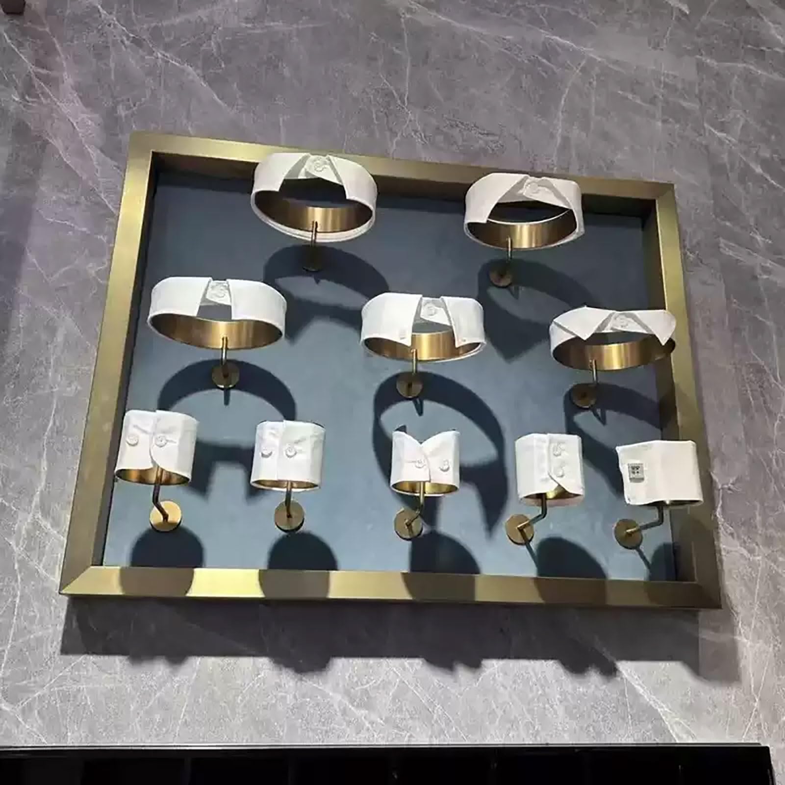 Espositore regolabile da parete in acciaio inox, per negozio di abbigliamento, confezione da 2, ideale per organizzare accessori per abiti