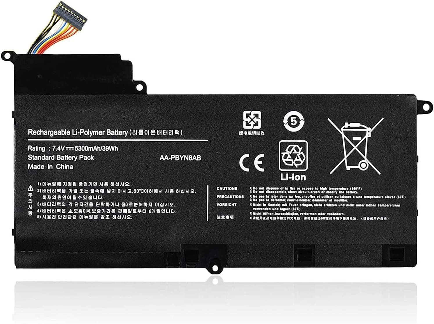 AA-PBYN8AB BA43-00339A Laptop Battery Replacement for Samsung NP530U4B NP530U4B-A01US NP530U4B-A02UK NP530U4B-S01PL NP530U4B-S03CN NP5304B-S03PH 530U4B-A01UK Series (7.4V 39Wh)