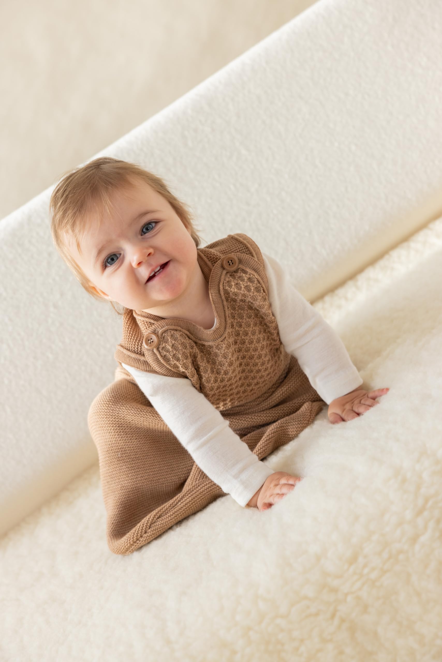 TRÄGER-Schlafsack Baby & Kleinkind - 100% Bio-Merino, TOG 1.7 – atmungsaktiv - Unisex Gr. 60 cm & 75 cm - nachhaltig & fair - für Sommer & Winter