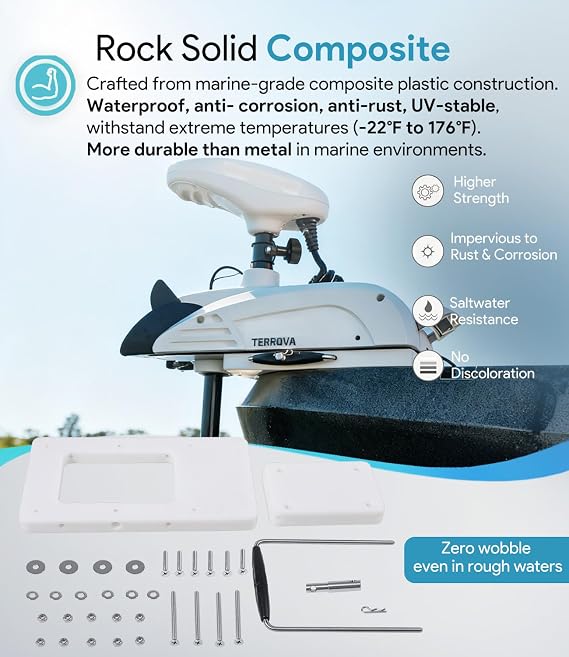 For Minn Kota 1854017 RTA-17 Quick Release Bracket for Terrova, Ulterra, PowerDrive, PowerDrive V2, Pontoon & Deckhand 40 Trolling Motor, For Minn Kota Trolling Motor Mounting Bracket