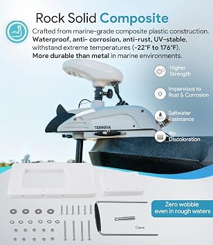 For Minn Kota 1854017 RTA-17 Quick Release Bracket for Terrova, Ulterra, PowerDrive, PowerDrive V2, Pontoon & Deckhand 40 Trolling Motor, For Minn Kota Trolling Motor Mounting Bracket