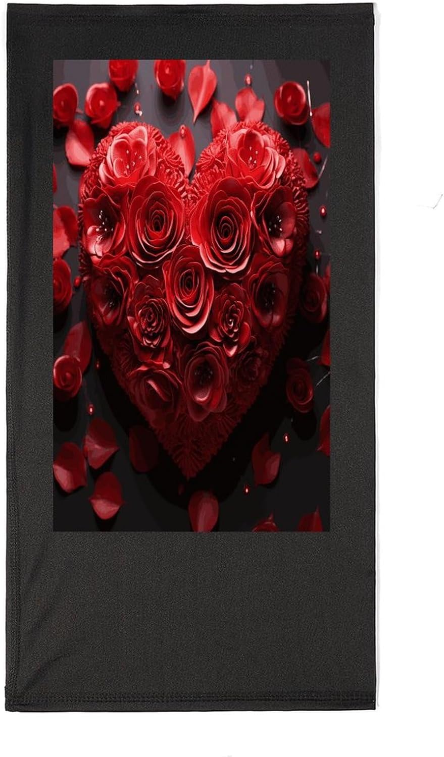 Red Rose Love Heart Face Mask for Men Women,Neck Gaiter Sunscreen Breathable,Face Cover for Skiing Fishing Hiking Cycling