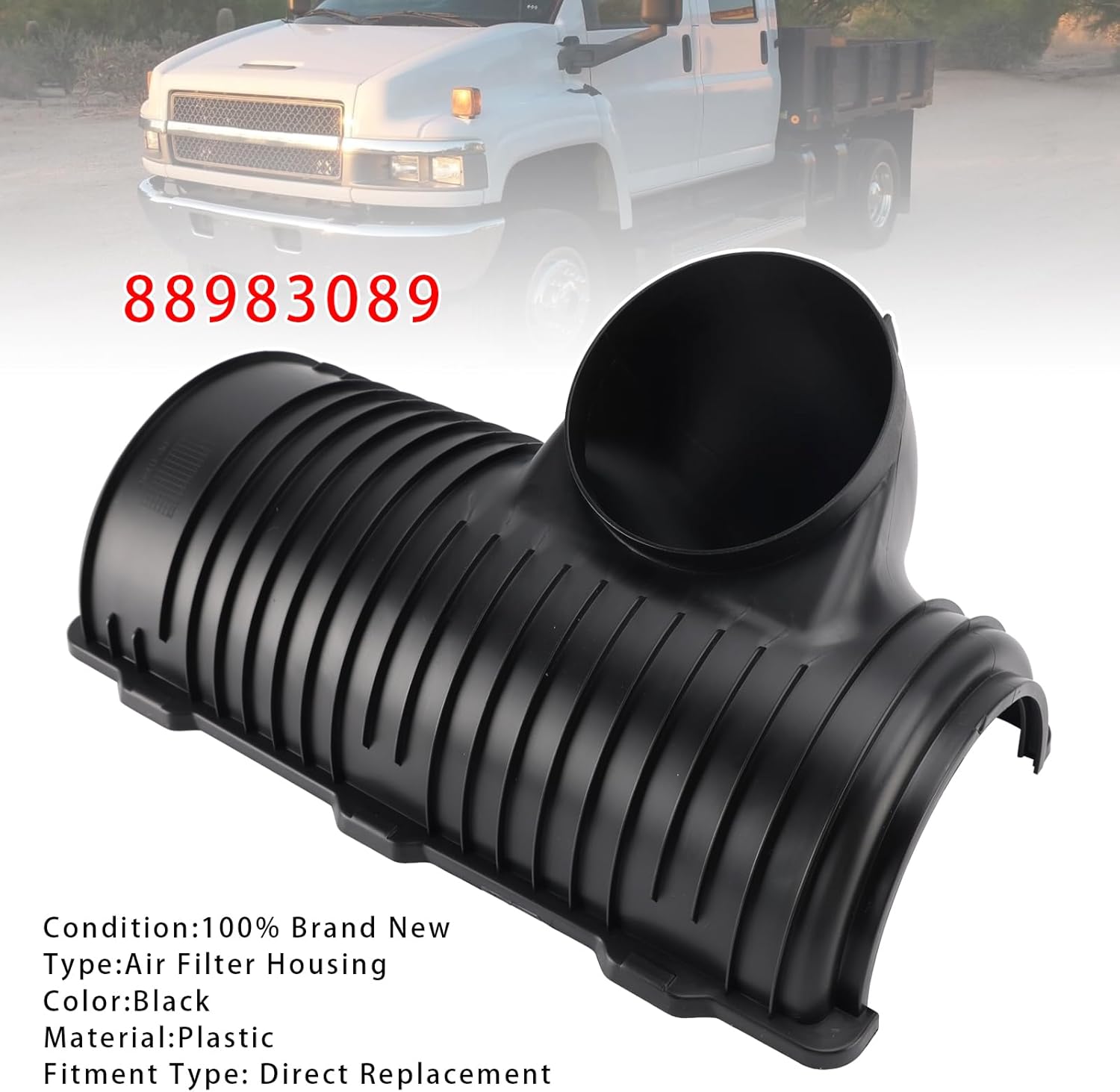 Areyourshop Upper Air Cleaner Box Housing 88983089 For Chevrolet C4500 C5500 Kodiak 2003-2009, For GMC C4500 C5500 Topkick 2003-2009