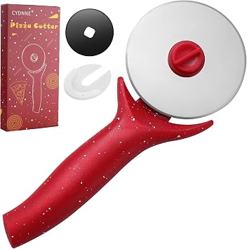 Pizza Cutter Wheel - Removable Blade, Easy to Clean, Non-Slip Grip