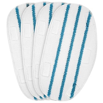 MXZONE 4 Pack Replacement Steam Mop Cleaning Pads for PurSteam ThermaPro 10-in-1, Washable