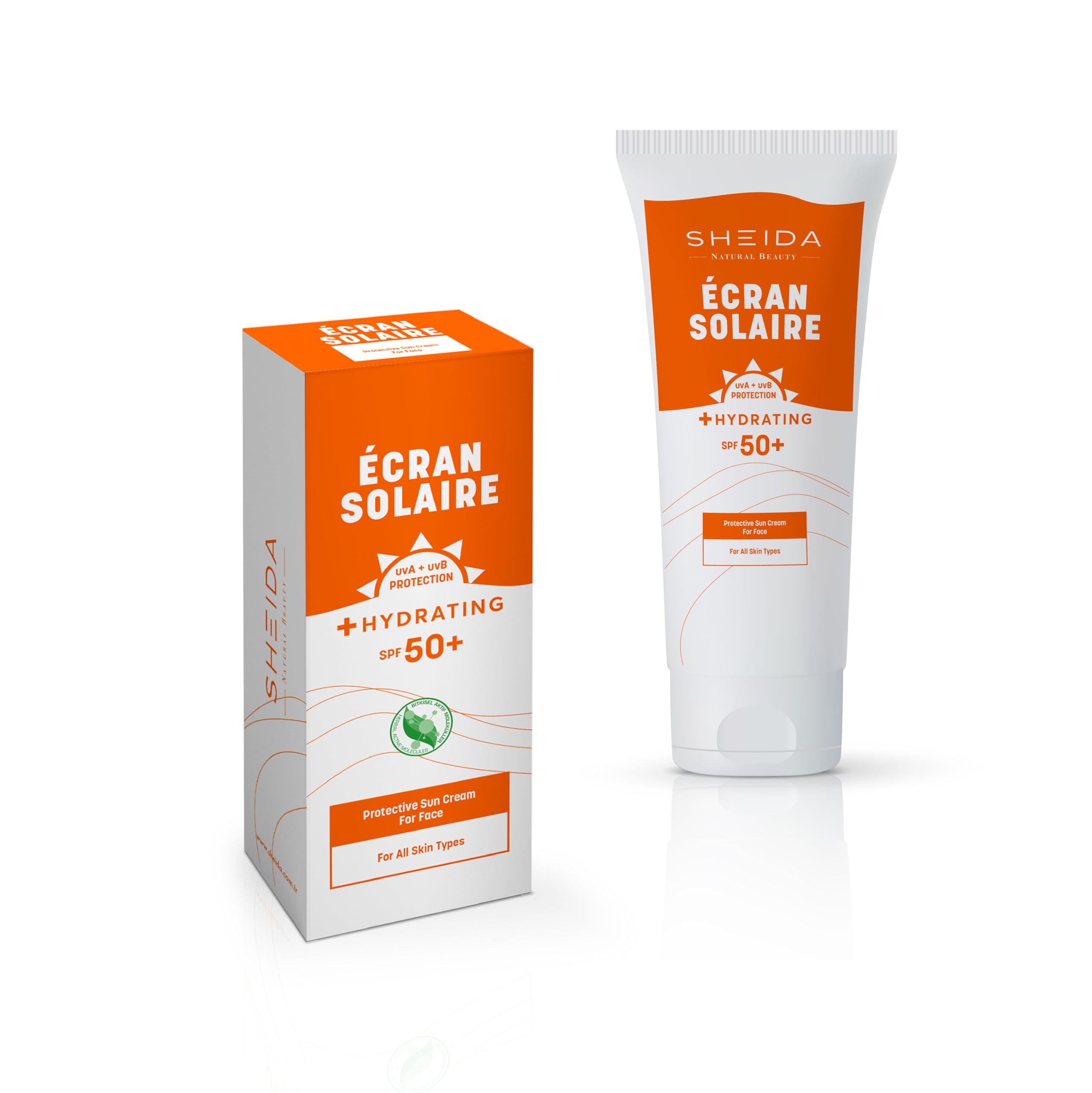 Sheida ECRAN SOLAIRE Face Sun Protection Cream - SPF 50+ - 75ml, 50 ml (Pack of 1) - Image 3