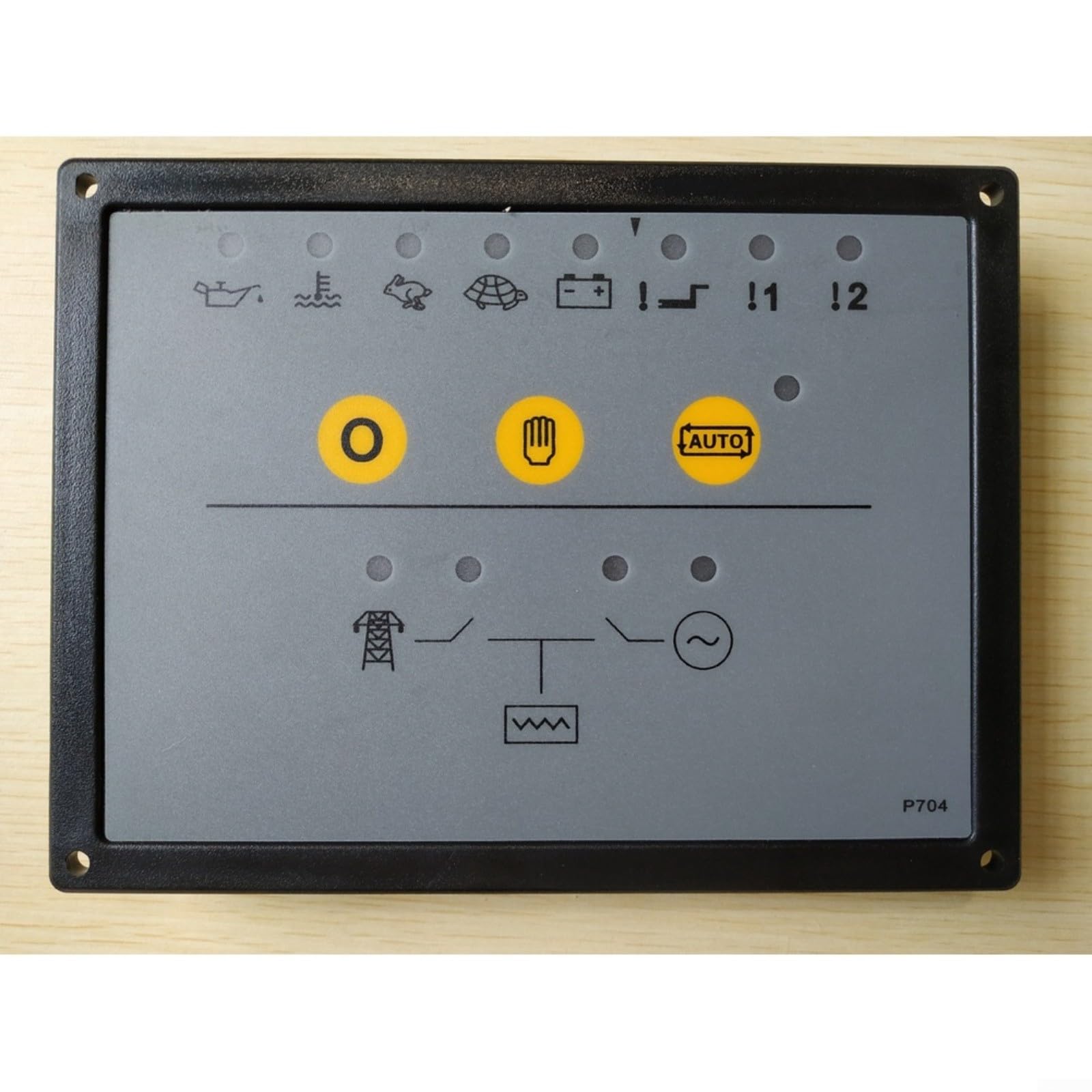 Pannello di controllo manuale del generatore DSE704 con display LCD