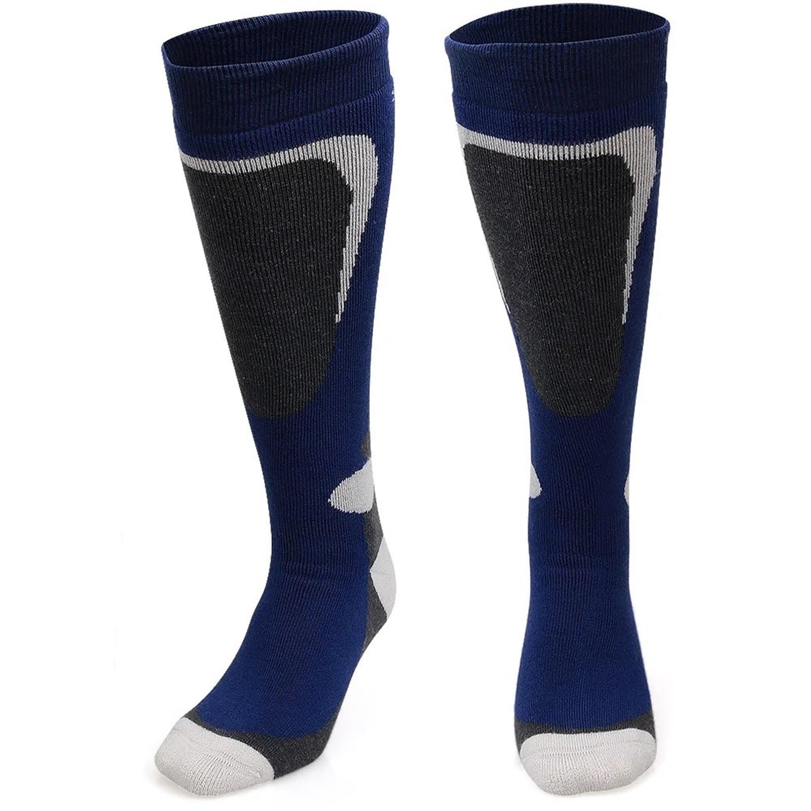 Chaussettes de ski Chaussettes de ski Chaussettes de sport d'hiver pour hommes et femmes Chaussettes de cyclisme épaisses et chaudes Absorption de l'humidité Chaussettes très élastiques