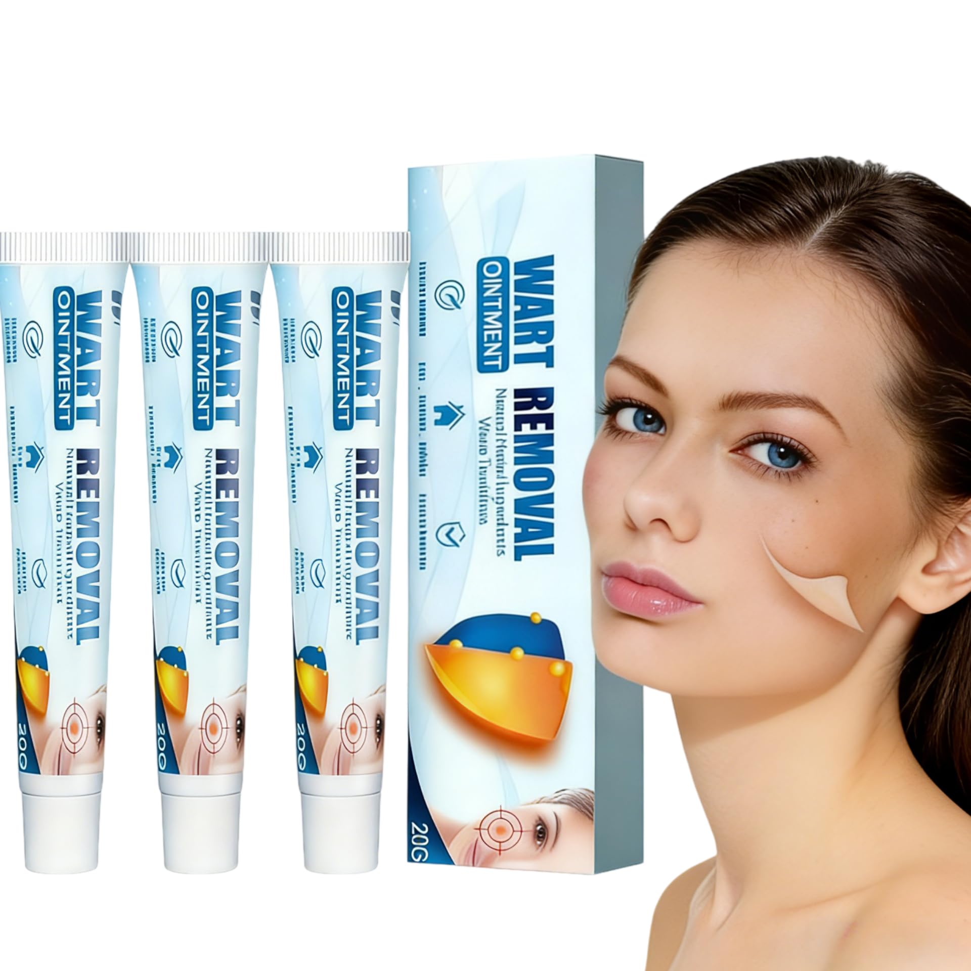 Fibromi Penduli Rimozione,Verruche Rimozione,Crema Per Eliminare Fibromi Penduli,Wart Removal Fibromo Pendulo Rimoziones,Crema Levigante Viso Corpo Mani Piedi (20g 3pcs) - 1