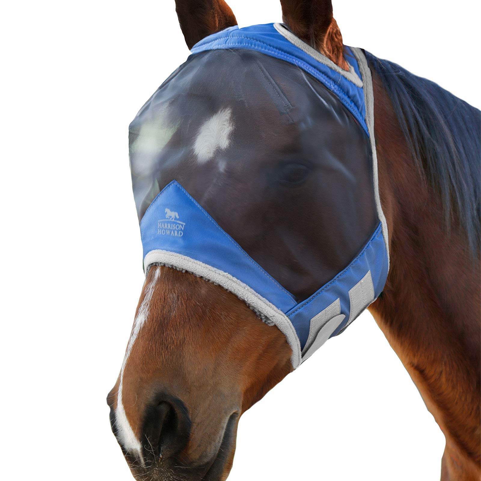 Masque anti-mouches poney Harrison Howard protection UV bleu S