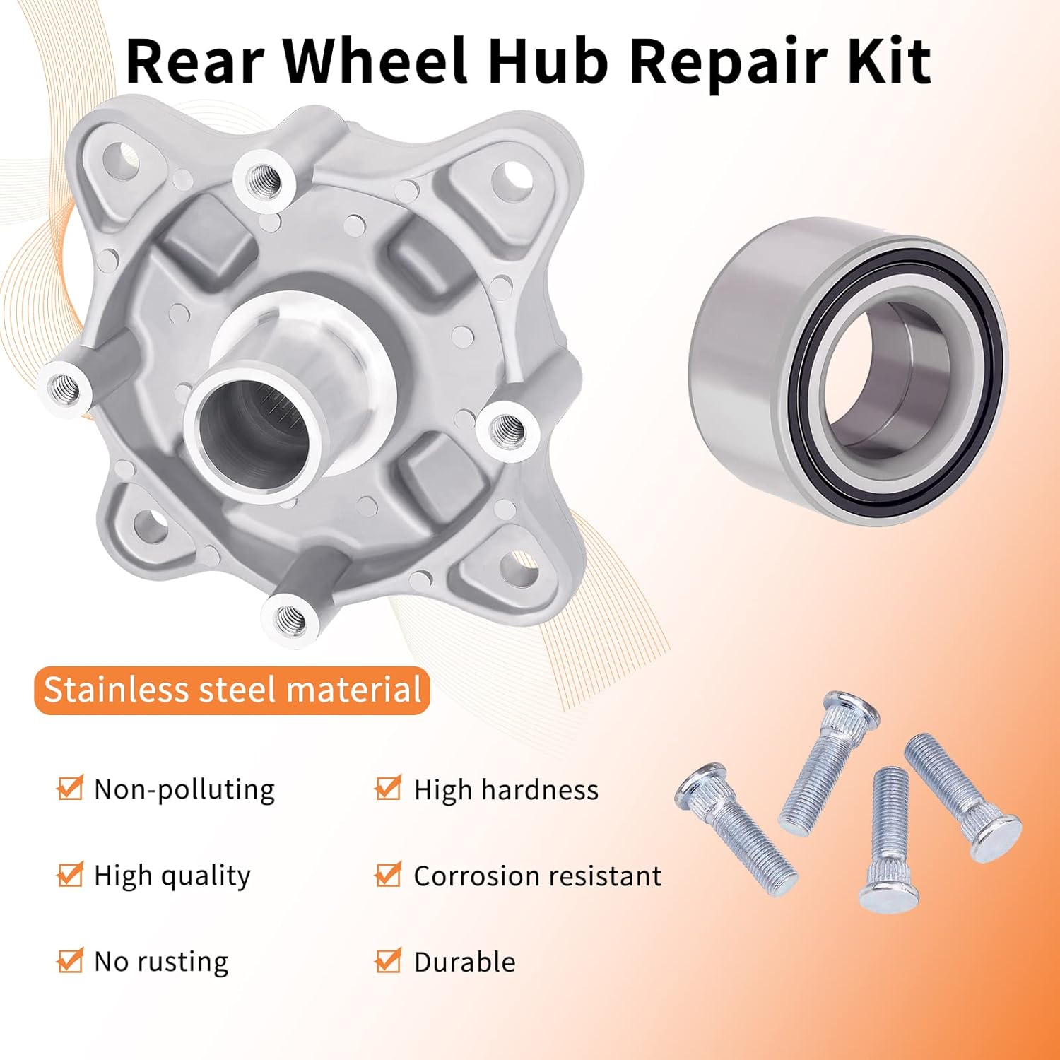 Rear Wheel Hub Repair Kit Compatible with Polaris ACE 500 700 Ranger 500 570 700 800 Crew TM XP RZR 4 570 800 S800 Sportsman 400 450 500 550 570 700 ETX SP X2 5135113 3514635 7518378