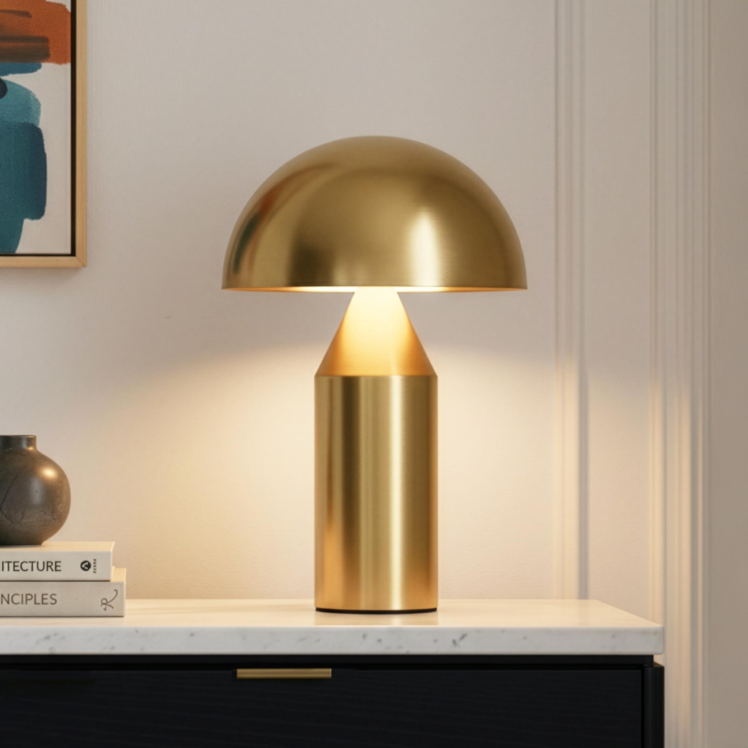 Brightech Venus Mushroom Table Lamp - Modern Lamp for Living Room