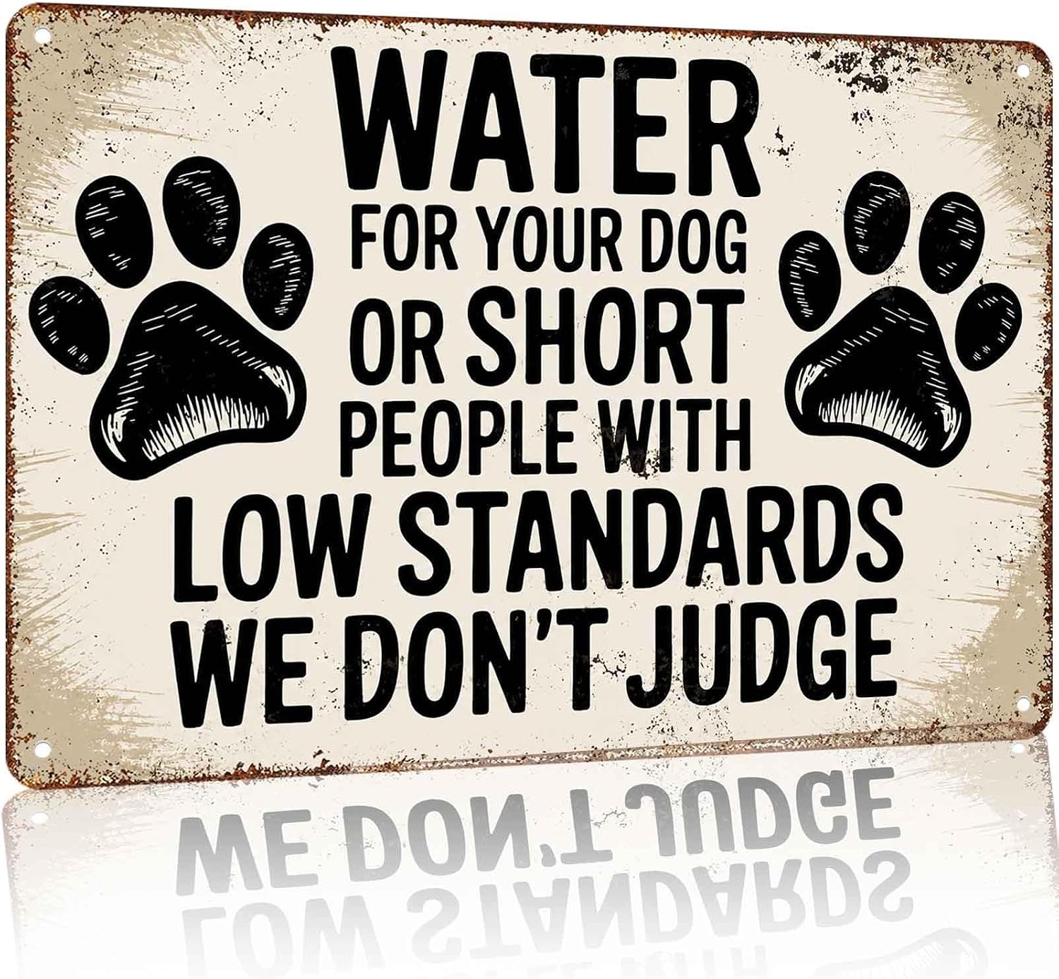 Funny Dog Humor Aluminum Metal Sign 8 x 12 Inch