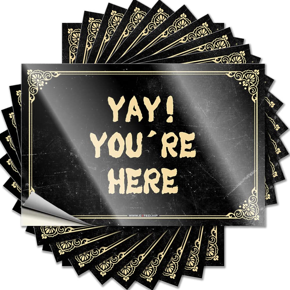 Tall, Bumper Water Yay! You're Here | Adulting Tiki Bar Decorations(6X9CM)