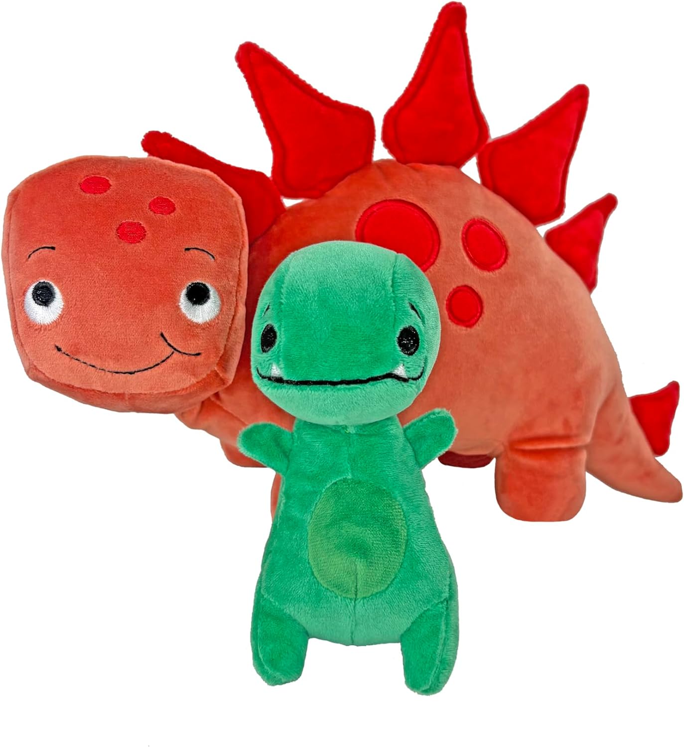 Tiny T. Rex and Pointy Plush Pair: 12.5