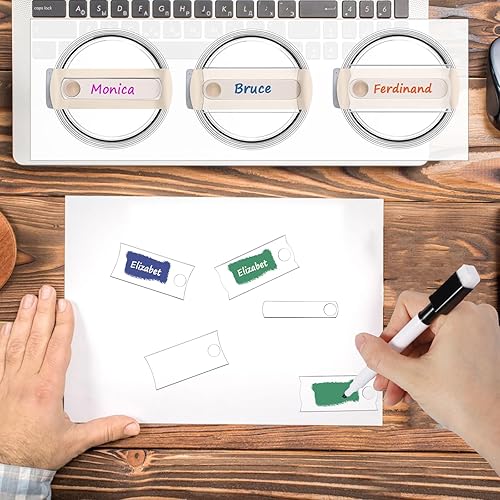 Miniatura 6 de 15 placas de identificación personalizadas para Stanley, 3 tamaños transparentes en blanco, etiquetas de identificación acrílicas para tapa de taza,