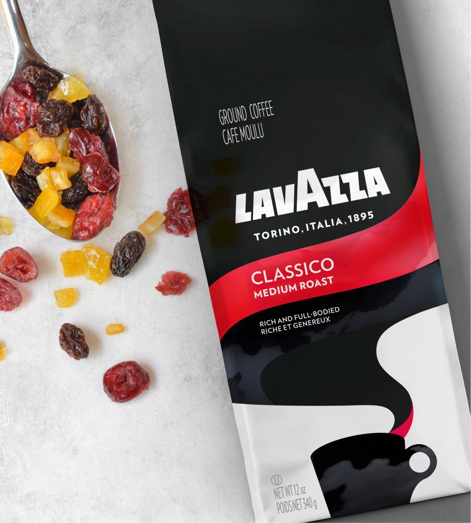 Lavazza Classico Ground Coffee Blend, Medium Roast, 12-Ounce Bags (Pack of 6) Authentic Italian, Value Pack, Blended And Roated in Italy, Rich Flavor with Notes of Dried Fruit : Grocery & Gourmet Food