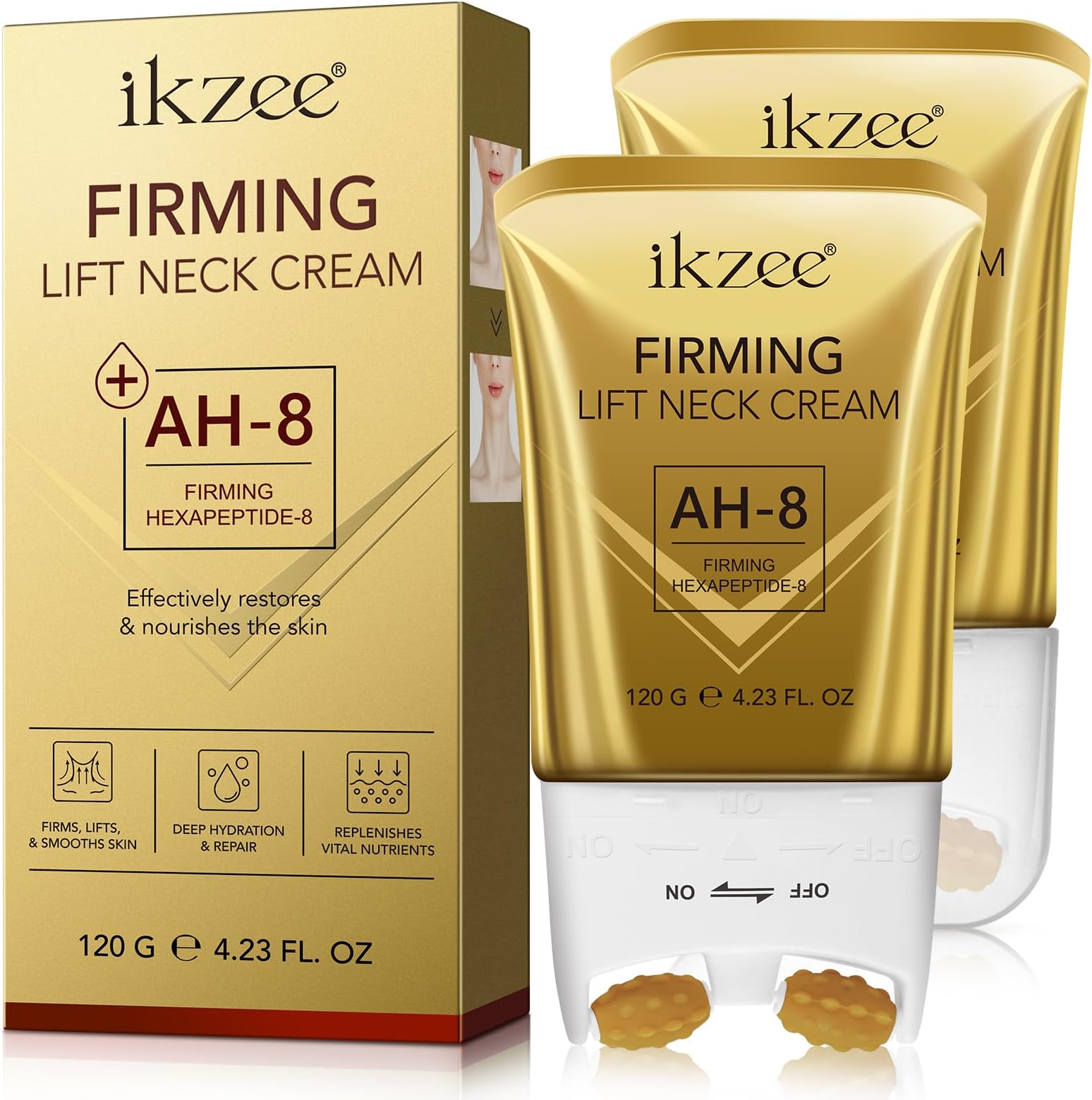 Ah-8 Firming Neck Cream, (2pcs) Neck Tightening Cream for Crepey Skin Body Care Comfort, Roller Neck Cream, Moisturizing, Tightening Lotions Cosmetic Skin Care Skin Repair for Women