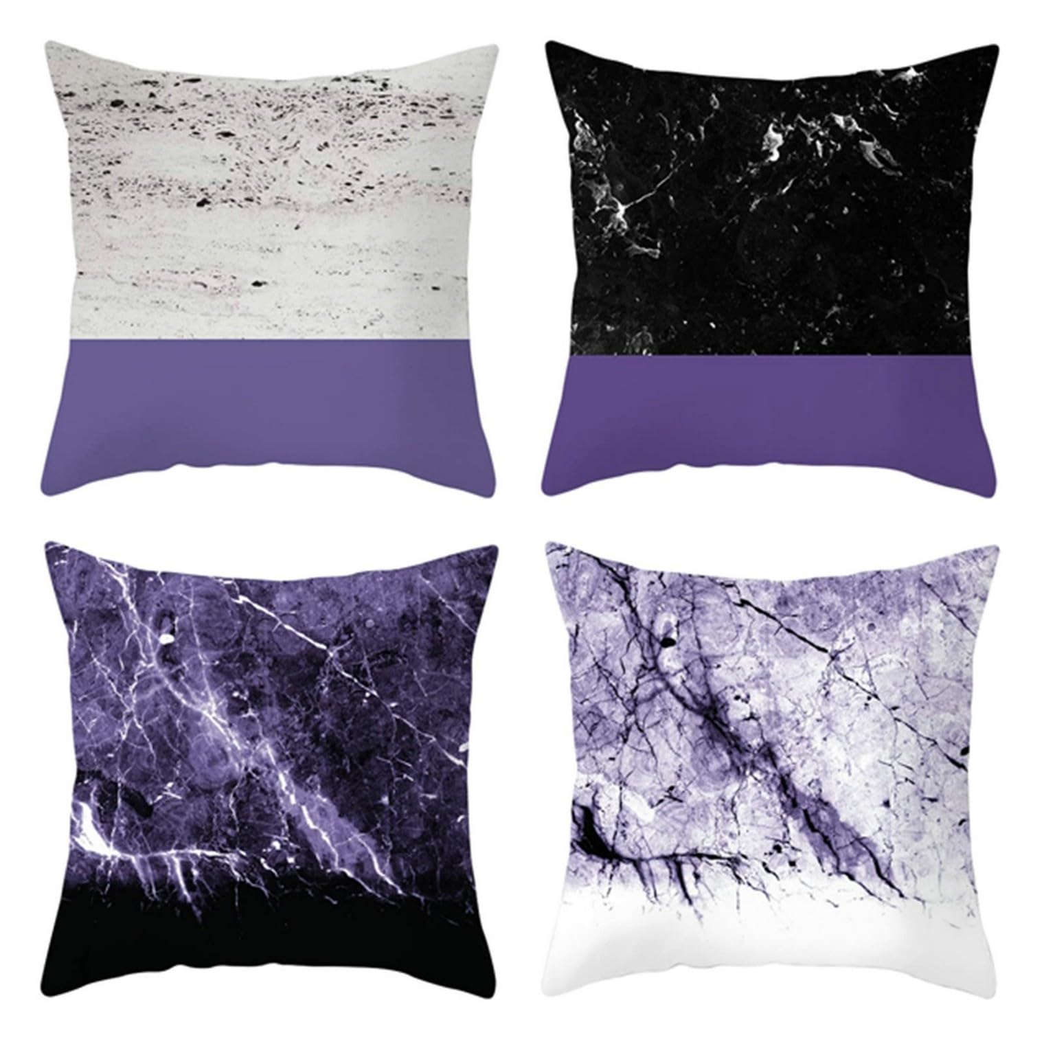 Taie d'oreiller rectangle en tissu polyester résistant et lavable 50x50cm