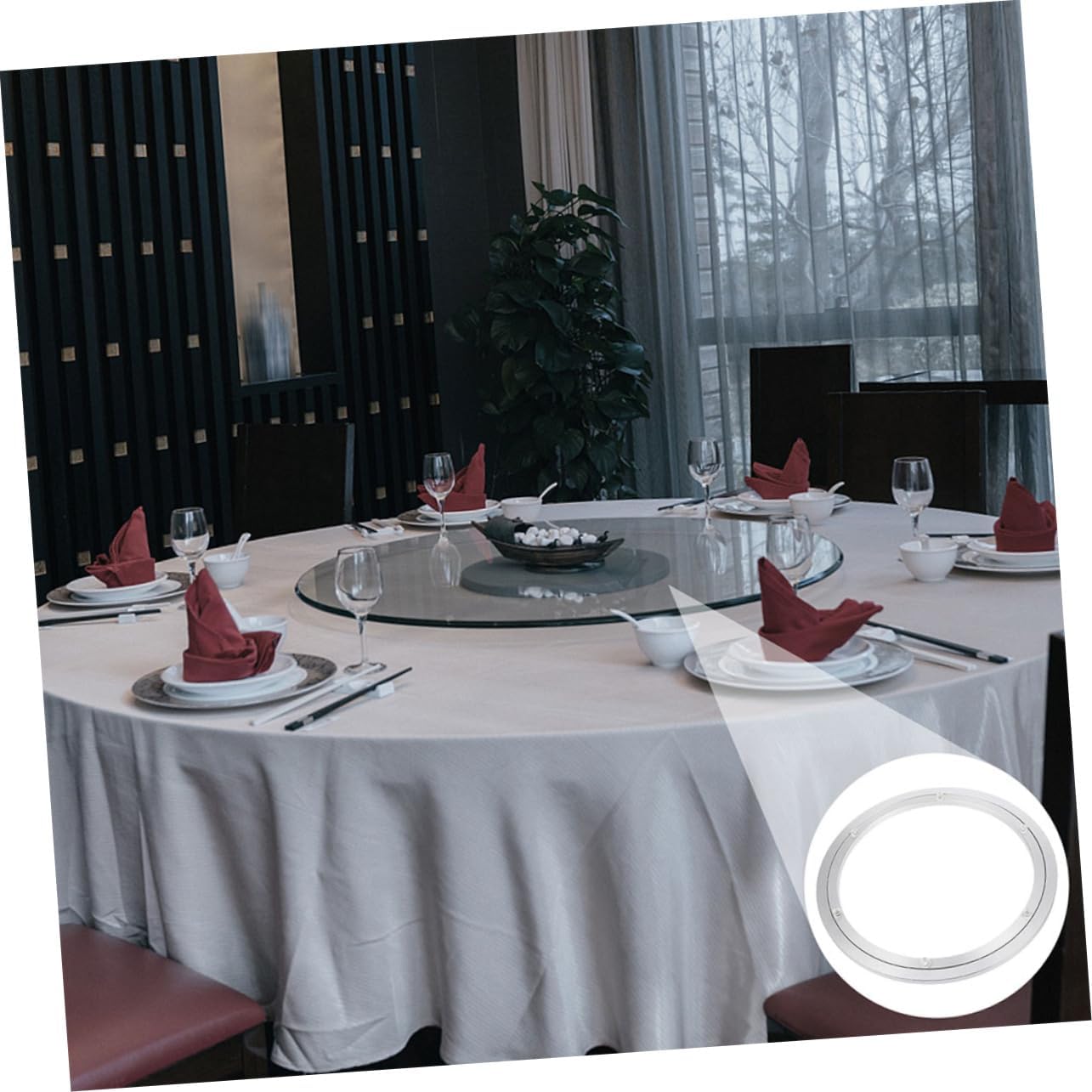Aluminum Alloy Round Swivel Plate Turntable Base for Dining Table