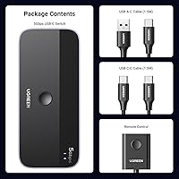 Vista 8 de UGREEN Entrada de interruptor USB A y C para computadoras, comparte 4 puertos, selector de conmutación para PC, laptop, teclado, ratón, cámara web