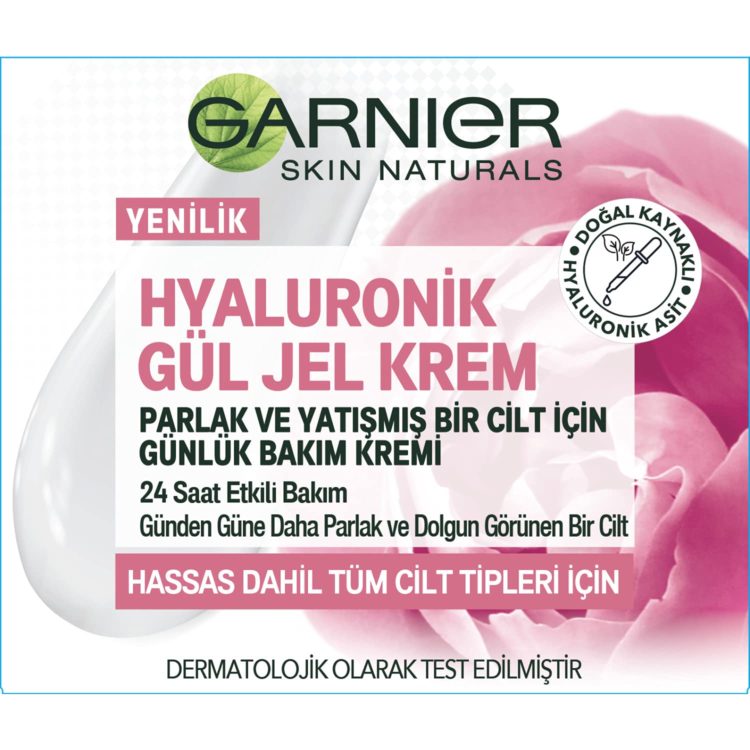Garnier Hyaluronik Gül Jel Krem Parlak ve Yatışmış Bir Cilt İçin Günlük Bakım Kremi (50 ml)