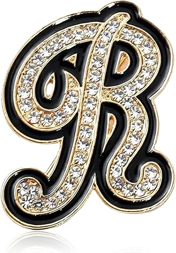 Letter Brooches and Pins for Women A-Z Initial Brooch Pins f