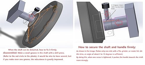Miniatura 6 de Rueda de mano definitiva de 9 "para o menos eje de 1.25" 1 juego Se utiliza como piezas de repuesto para fresado, torno, prensa de taladro,
