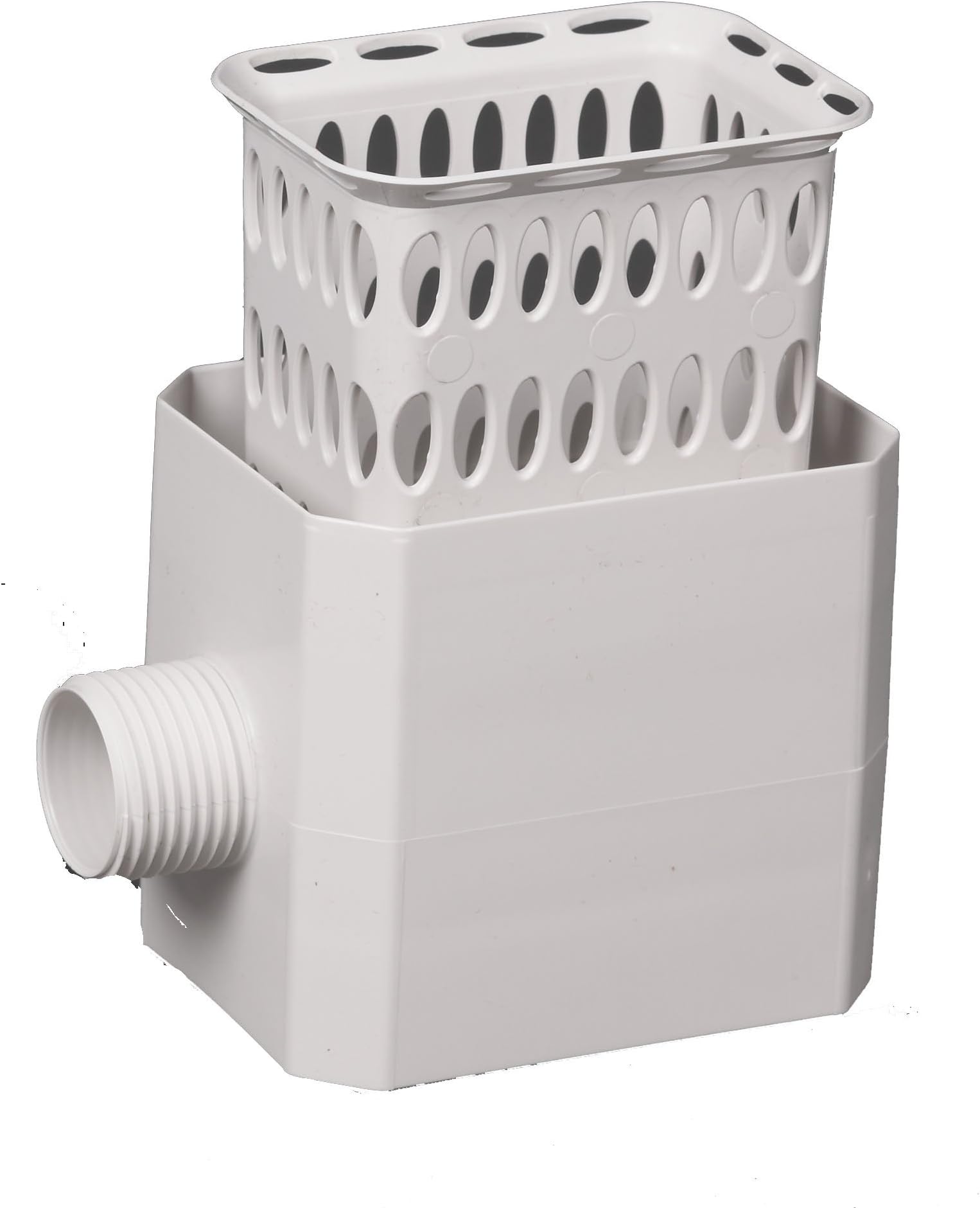 Flex-Drain 37043 Catch-A-Raindrop Rainwater Colander Kit, 3 x 4-Inch, White