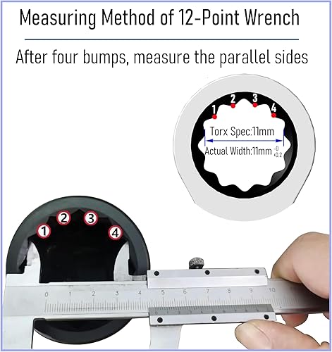 Miniatura 5 de Llave combinada de trinquete de cabeza flexible de 0.433 in, métrica, 72 dientes, caja de trinquete de 12 puntos, herramientas de llave de extremo
