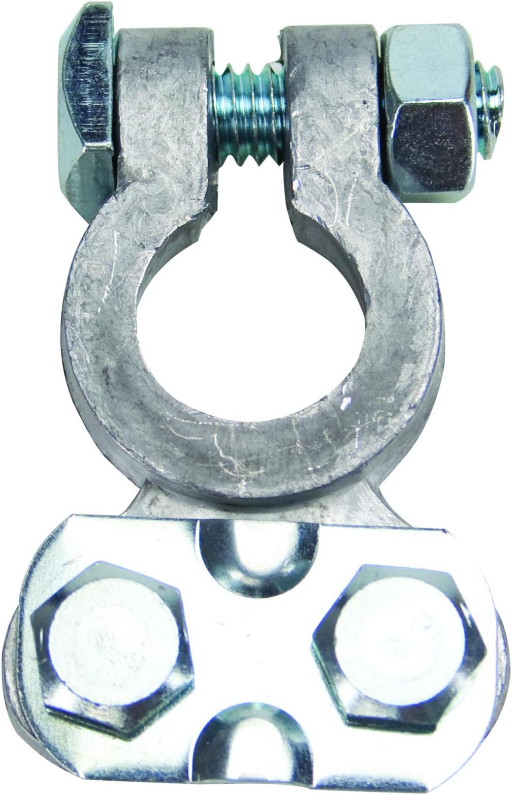Uriah Products UV003660 2-AWG to 4/0 Cable Top-Post Battery Terminal, 1-1/8", Silver