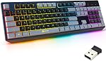 KLIM Blaze & Chroma Wireless Bundle – New – Gaming Keyboard and Mouse Combo – Responsive, Durable, Ergonomic – Backlit Keyboard – RGB Gaming Mouse – Long-Lasting Built-in Battery