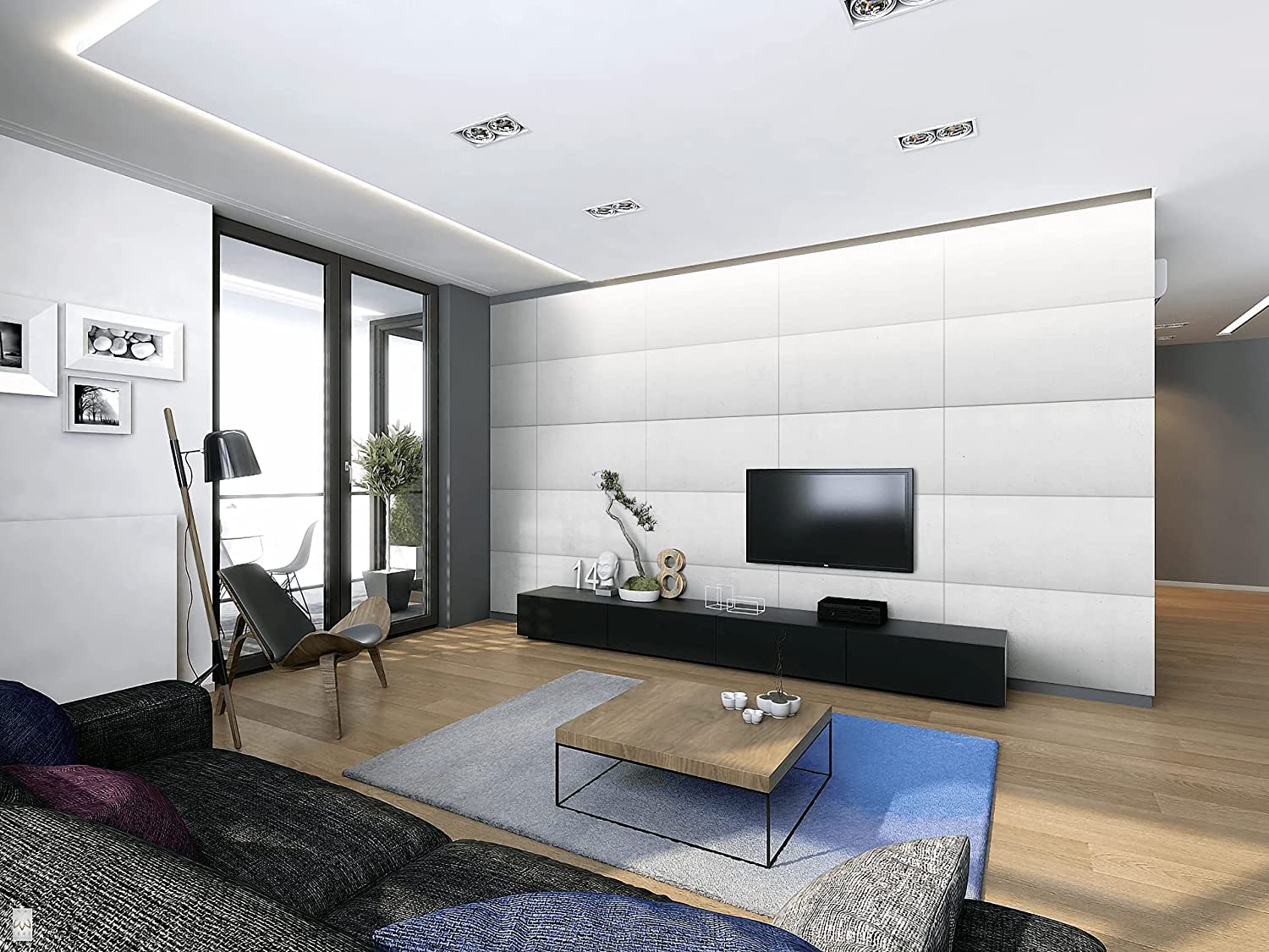 Pannelli in morbido polistirene, per soffitto e per pareti, 100x50 cm, decorazioni, soffitti - rivestimento, Polistirolo puro XPS spessore 3mm
